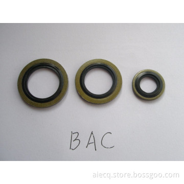 Bonded washer with rubber